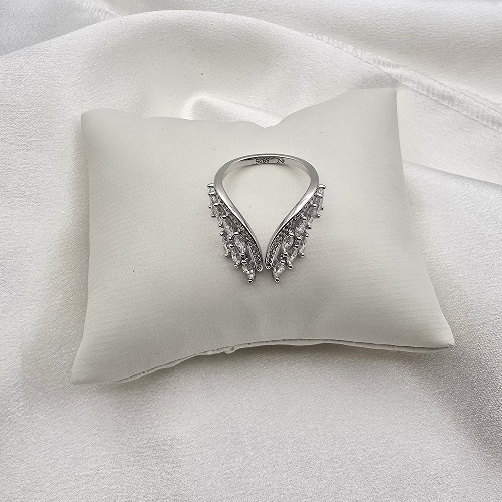 Sterling Silver Luxury Collection Multi Marquise Moissanite Ring